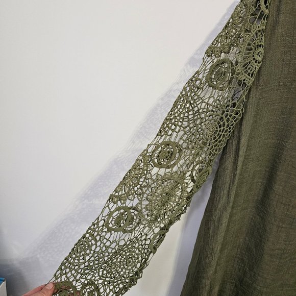 GUC Crochet Sleeve tunic top in Size Large - Picture 3 of 6